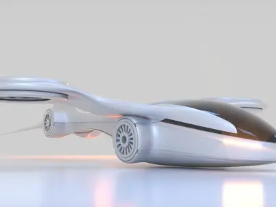 Futuristic Drone B 1 3D model