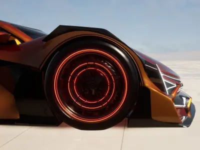 Neon Blaze GT The Futuristic Supercar 3D model