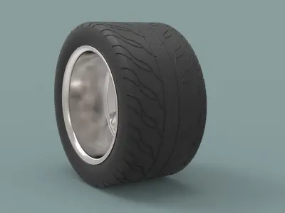 Rear sport wheel 3D model