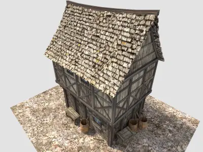 medieval city house 3D model