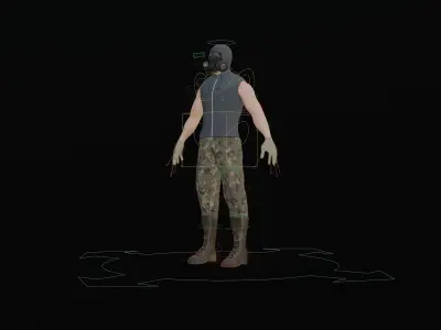 Soldier free model Free low-poly 3D model