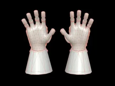 HIE Clean Hand Armor D180427 3D model
