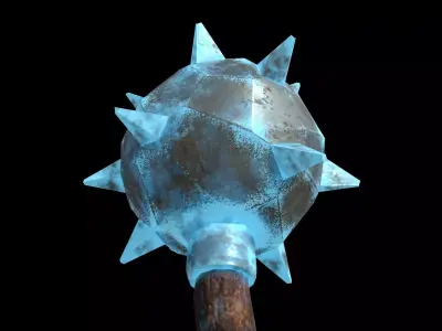 Frosty Mace Low-poly 3D model