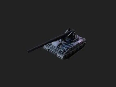 M107 Artillery Low-poly 3D model
