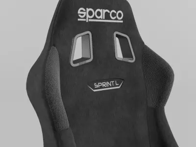 Racing Seat Sparco sprint L Black 3D model