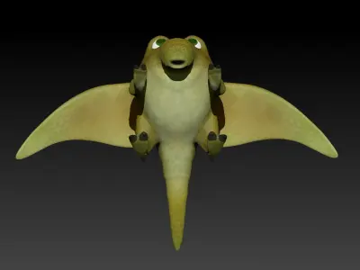 Flying Germ Low-poly 3D model