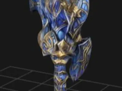 warcraft style warglaive 3D model