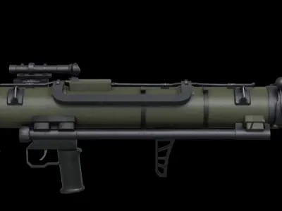 Carl Gustaf Rocket Launcher Low-poly 3D model