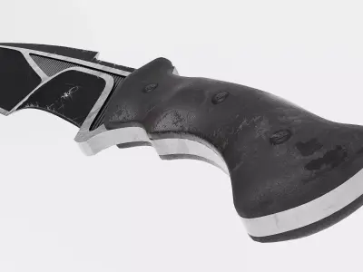Military Combat Knife Low-poly 3D model