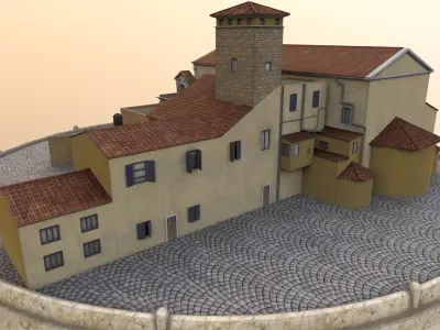 Basilica di Santa Maria in Domnica Low-poly 3D model