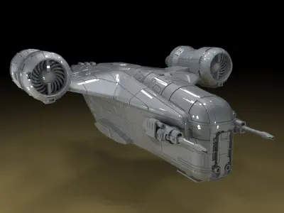 Razor Crest Spaceship with moving parts 3D Model ready to Print 3D print model