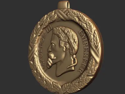 Commemorative medal of the 1859 Italian Campaign 3D print model