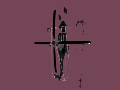 EuroCopter Drone 3D MODEL  Low-poly 3D model