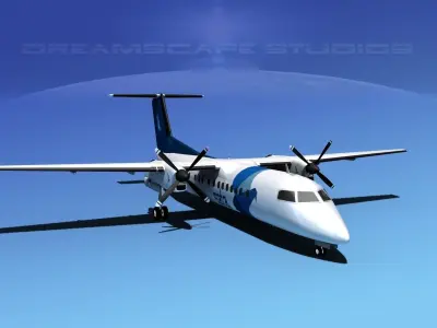 DeHavilland DHC-8-Q300 SATA Air 3D model