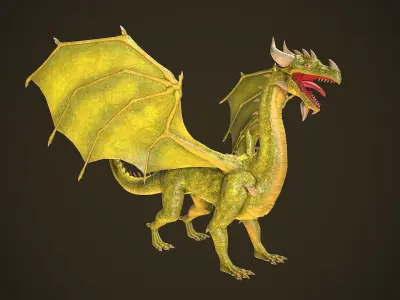 Character - Dragon Low-poly 3D model