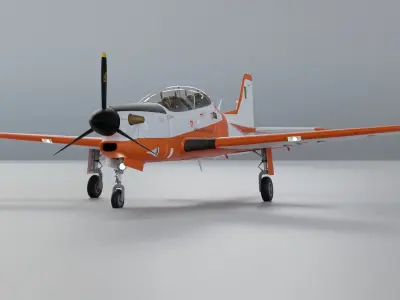 T-27 Tucano EMB-312 Low-poly 3D model