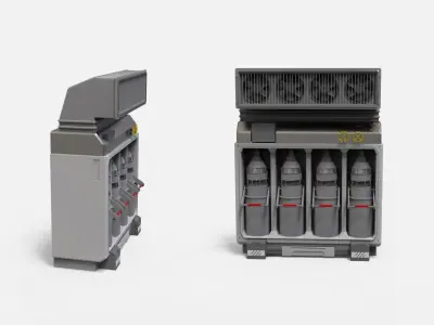 sci-fi Architecture kitbash 51 3D model