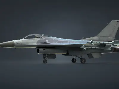 F-16 Fighting Falcon Game Ready Low-poly 3D model