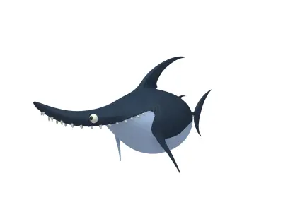 Shark Cartoon 3D model