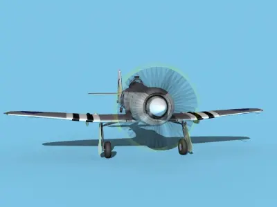 Hawker Sea Fury MKII V02 RN 3D model