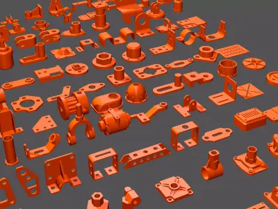 Kitbash 150 Mechanical and Industrial Parts 3D model