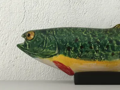 Sculpture Pottery Rainbow Trout 3D model