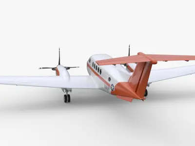 Beechcraft King Air Navy Edition 3D model