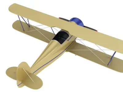 Biplane vintage 3D model