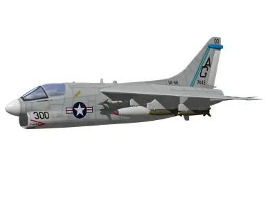 A-7 Corsair II 3D model