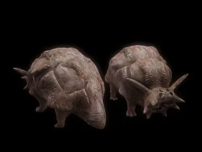 creature bizon alpha character animal  Low-poly 3D model