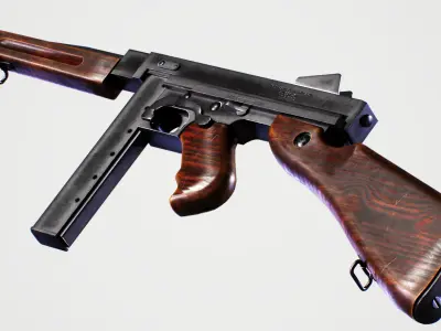 M1 THOMPSON - II WOLRD WAR - EUA ARMY Low-poly 3D model