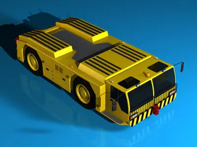 Airport tow tractor collection 3D model