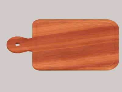 Wooden chopping board Free low-poly 3D model get