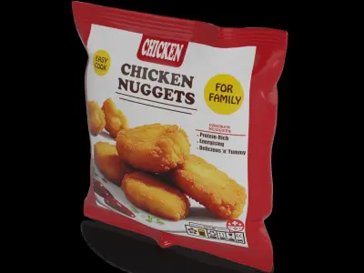 Deli sausages Chicken Nuggets Low-poly 3D model