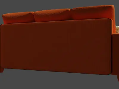 A modern sofa set Free low-poly 3D model