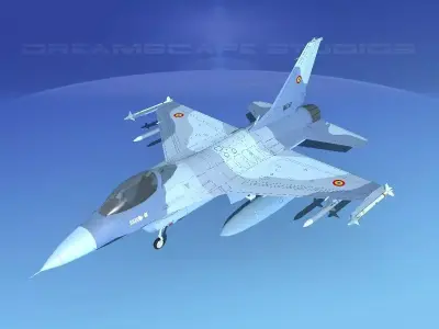 Gen Dyn F-16A Falcon  Romania 3D model