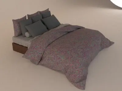 Modern Bed 3d Model Free 3D model