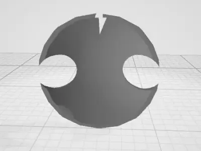 Cracked Egyptian Shield Free 3D model