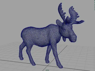 CHRISTMAS ELK Low-poly 3D model