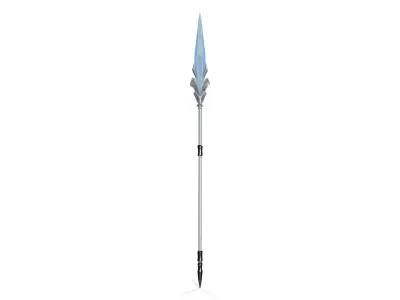 Stylized Magical Fantasy Spear Yari Low-poly 3D model