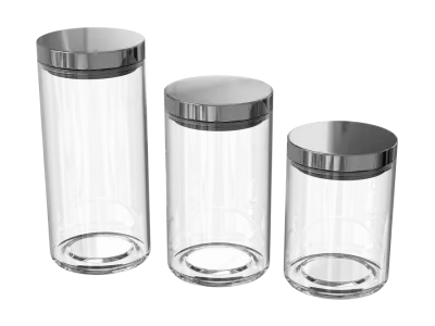  Metal Lidded Glass Canister Set Models 