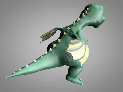 Dragon Cartoon Low-poly 3D model