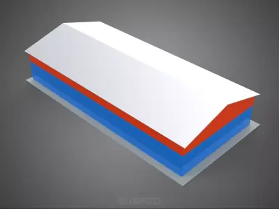 COMMERCIAL GARAGE WORKSHOP BUILDING VEHICLE CAR PARKING STORAGE 3D model