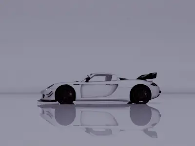 Porsche Carrera GT Fully Rigged 3D model