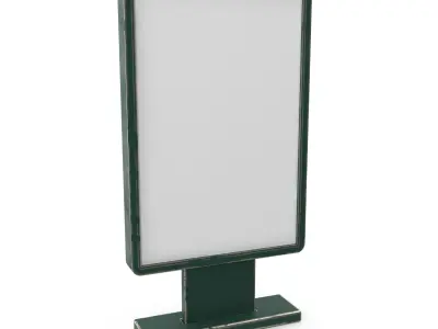 Street Advertising Billboard 01 Low-poly 3D model