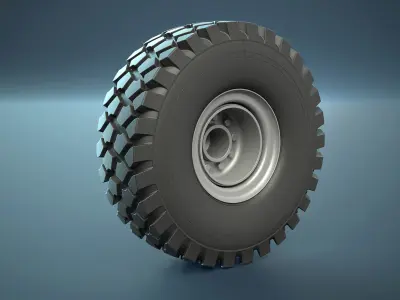 HEMTT Oshkosh Wheels High-Poly 3D model