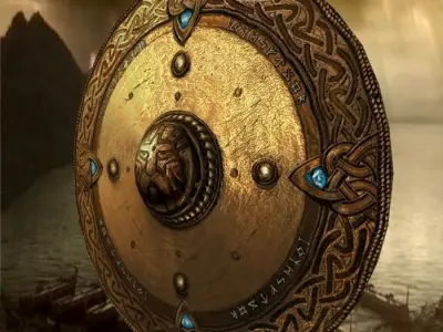 indian shield Low-poly 3D model