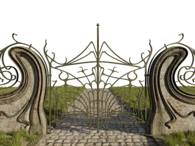 Art Nouveau Gate 3D model