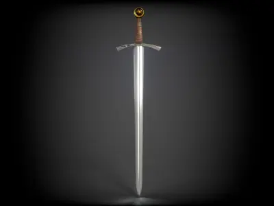 Templar Sword Low-poly 3D model