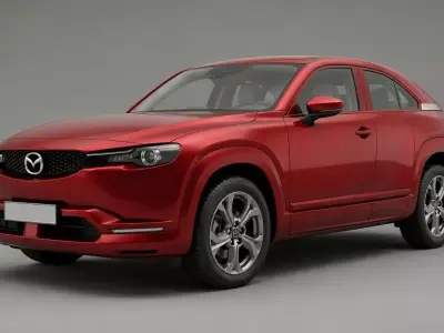Modern Red Compact SUV 3D model